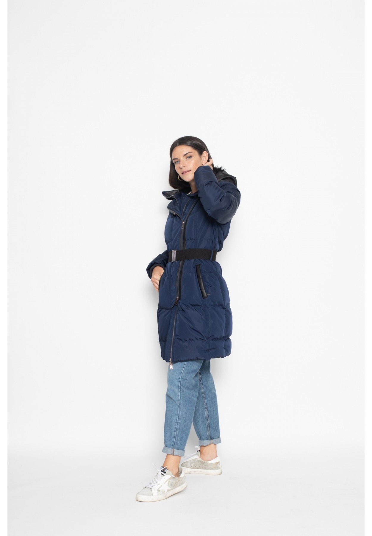 Parka Cloet Bleu marine White Goose